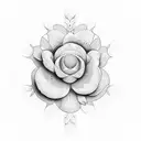 A microscope lens capturing the beauty of a flower tattoo design idea