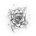 A microscope lens capturing the beauty of a flower tattoo design idea