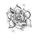 A microscope lens capturing the beauty of a flower tattoo design idea