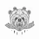 bear paw tattoo design idea