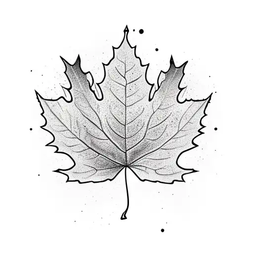 autumn leaf tattoo design idea