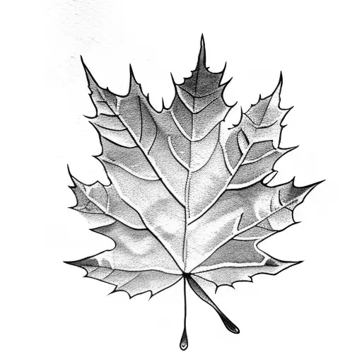 2 water color autumn leafs tattoo design idea