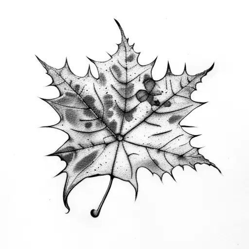 2 water color autumn leaves  tattoo design idea