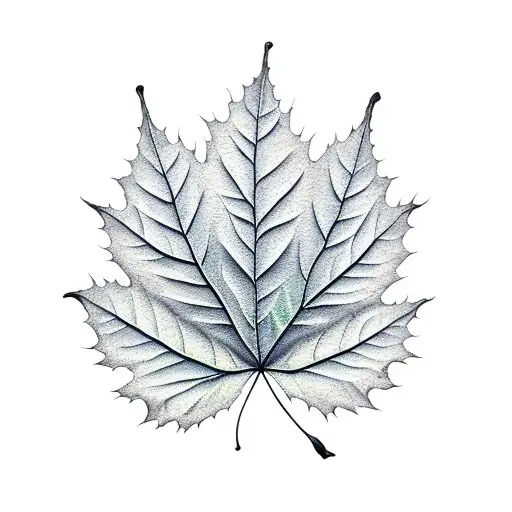 autumn leaf tattoo design idea