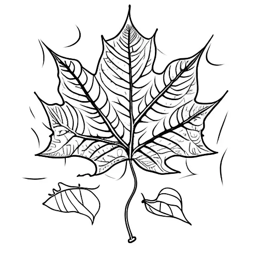 autumn leaf tattoo design idea