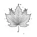 autumn leaf tattoo design idea