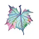 autumn leaf tattoo design idea