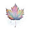 autumn leaf tattoo design idea