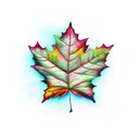 autumn leaf tattoo design idea