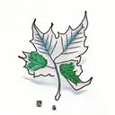 autumn leaf tattoo design idea