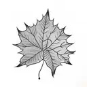 autumn leaf tattoo design idea
