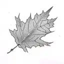 autumn leaf tattoo design idea