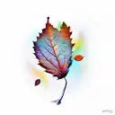 autumn leaf tattoo design idea