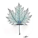 autumn leaf tattoo design idea