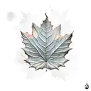 autumn leaf tattoo design idea