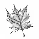 water color autumn leafs tattoo design idea