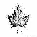 a water color maple leaf tattoo design idea