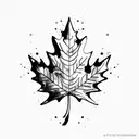a water color maple leaf tattoo design idea