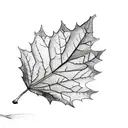 autumn leaf tattoo design idea