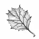 autumn leaf tattoo design idea