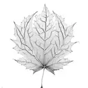 autumn leaf tattoo design idea