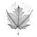 autumn leaf tattoo design idea