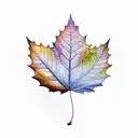 autumn leaf tattoo design idea