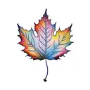 autumn leaf tattoo design idea