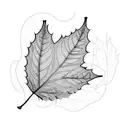 autumn leaf tattoo design idea