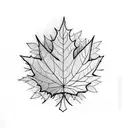 autumn leaf tattoo design idea