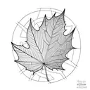 autumn leaf tattoo design idea