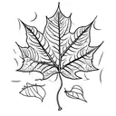 autumn leaf tattoo design idea