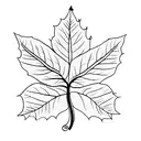 autumn leaf tattoo design idea