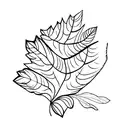 autumn leaf tattoo design idea
