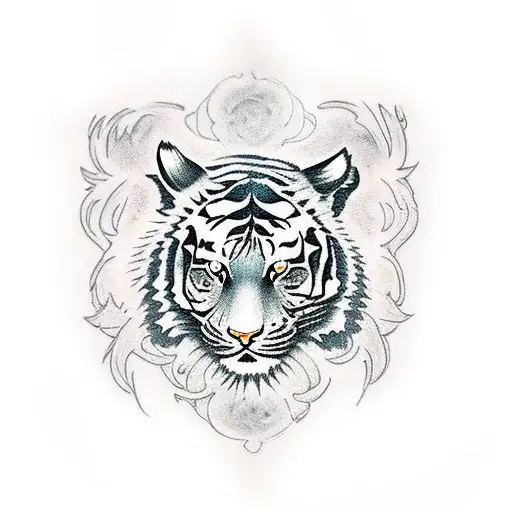 Tiger Head, Wings on Fire tattoo design idea