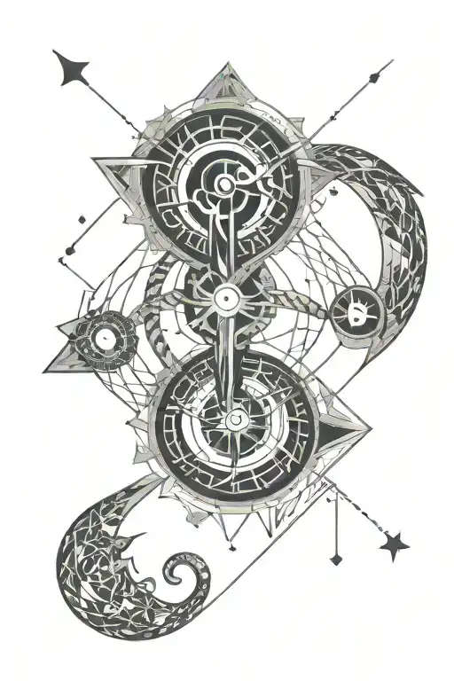 ophiuchus zodiac tattoo design idea