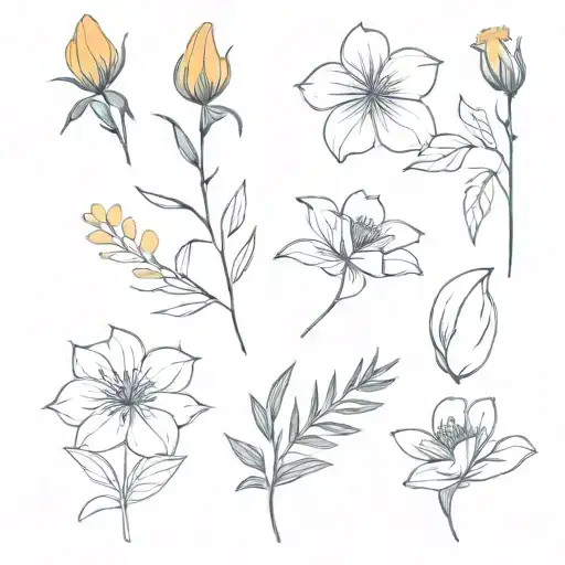 July August November and December  Birth Flower... tattoo design idea