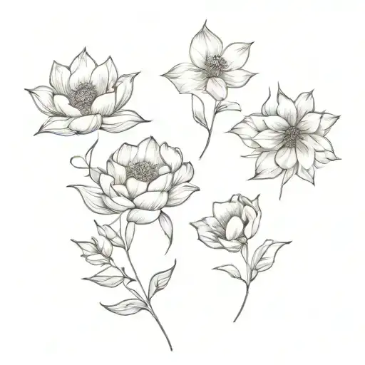 July August November and December  Birth Flower... tattoo design idea