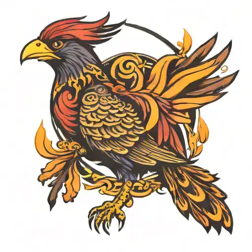 phoenix on neck tattoo tattoo design idea
