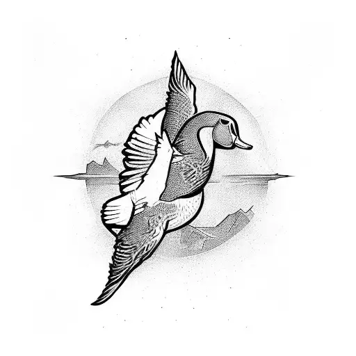 arrowhead , ducks outdoors tattoo design idea