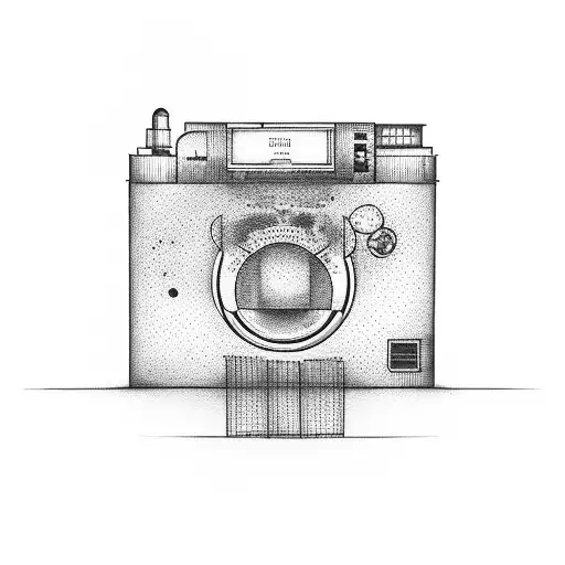 minimalistisk Sony walkman retro tattoo design idea