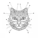 three cat heads tattoo design idea