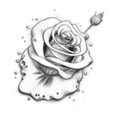 caveira com rosas e mar tattoo design idea