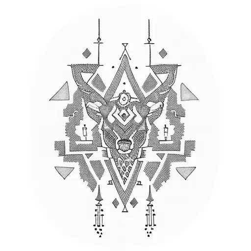 Incorporate traditional Hmong embroidery patterns into a sleeve tattoo design tattoo design idea