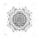 mandala with a raven, earth elements, galaxy, infinity, roses, and dominance tattoo design idea