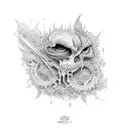 world juice tattoo design idea