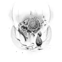 world juice tattoo design idea