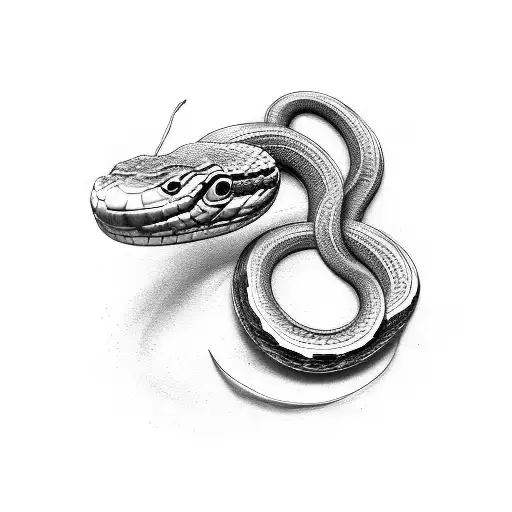 snake that has a purple, black, white and grey body tattoo design idea