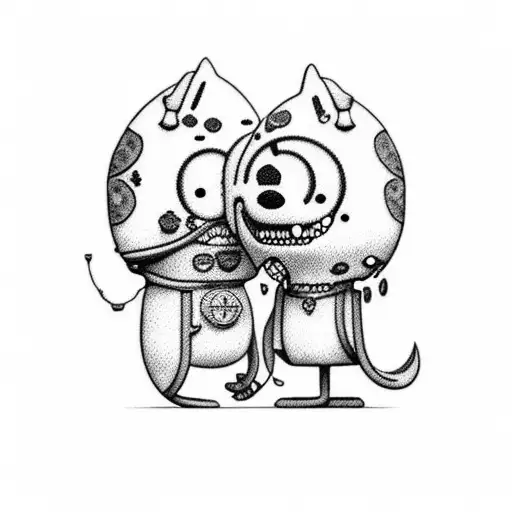 finn and jake from adventure time  tattoo design idea