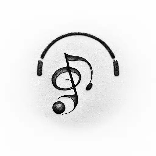 music note with RIP Melody tattoo design idea